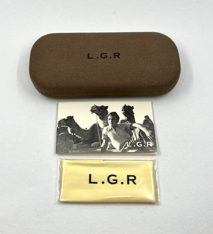 L.G.R Reunion III Glacier Sunglasses 49-22 Pink Leather Shields – Full Kit – Unworn