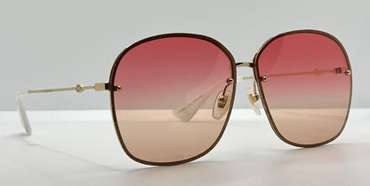 GUCCI GG0228S 005-Glitter Frame Sunglasses w/Gradient Pink/Yellow Lenses-Discontinued/Unworn-Japan