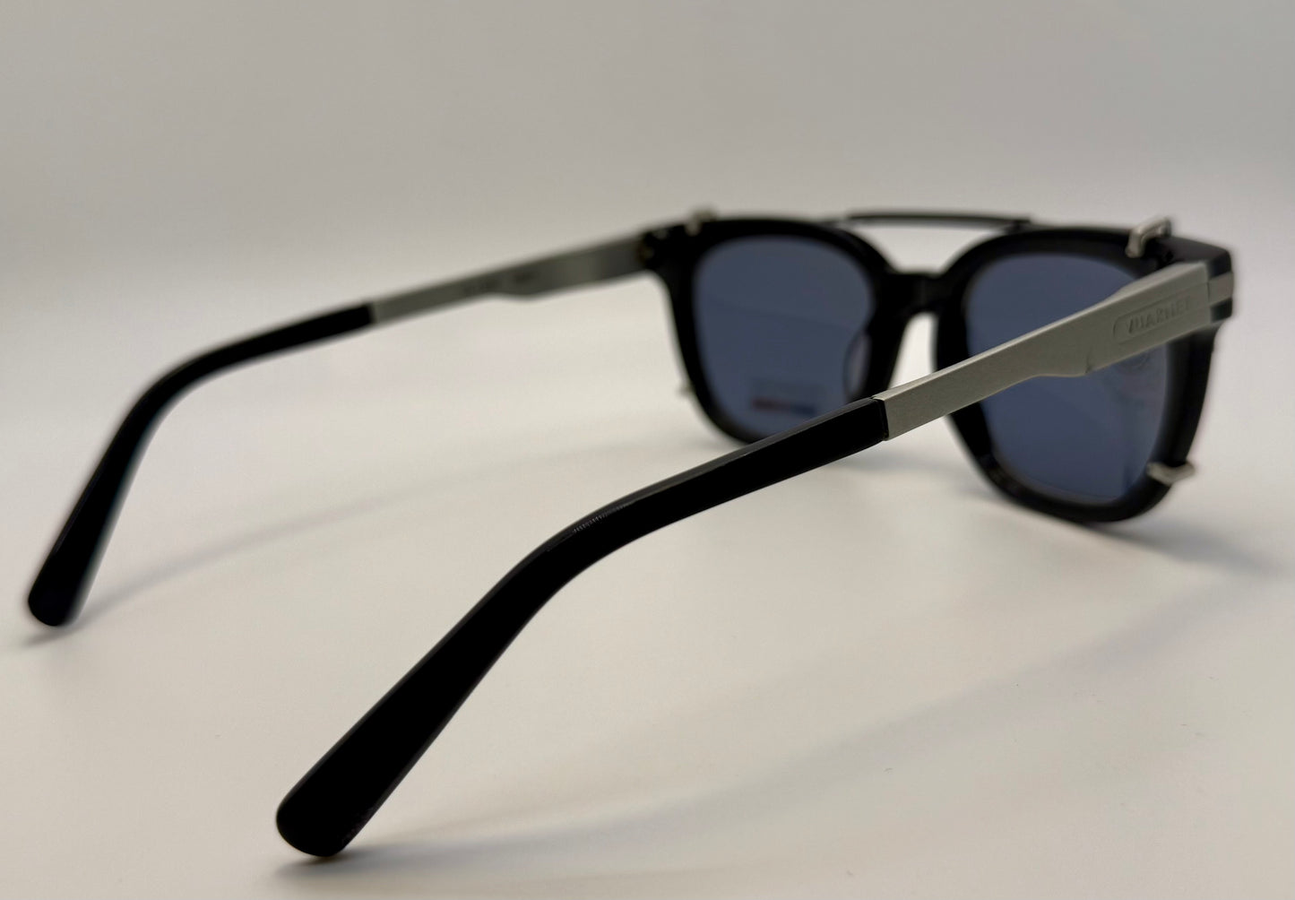 Vuarnet Vl1407 0001 Polarized Clip-On Sunglasses With Mineral Glass Lenses