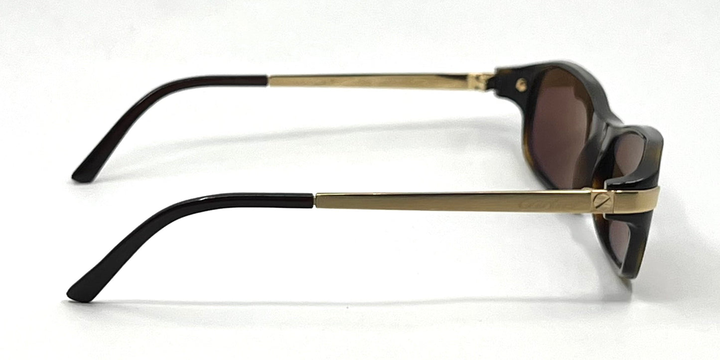 Cartier Paris Vintage France Tortoise Sunglasses NOS Box Zeiss Polarized Gold