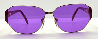 Silhouette M 6104 V 6055 Vintage Sunglasses W|New Solid Purple Custom Lenses-56Mm-Unworn|Nos-Austria