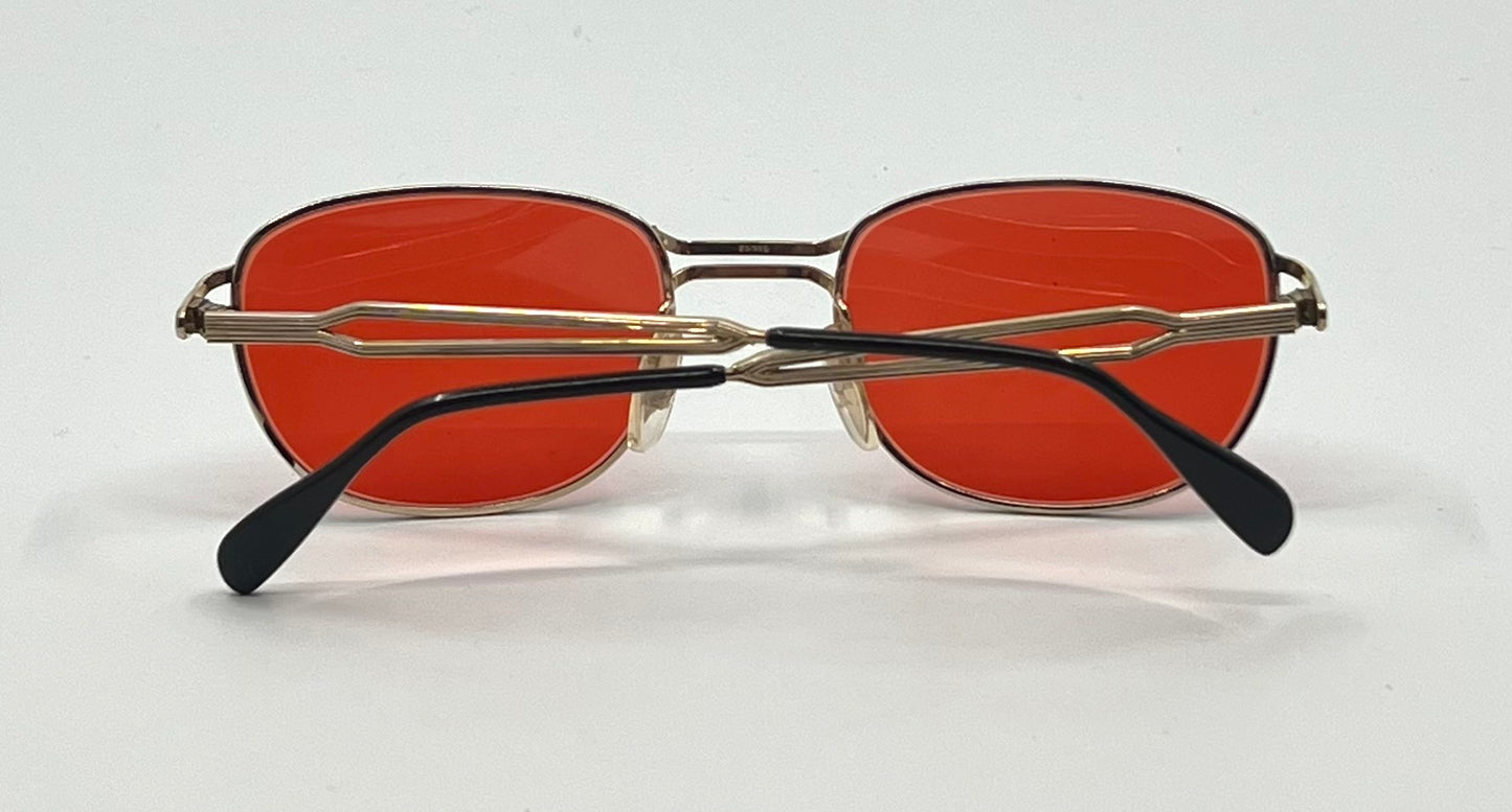 Gehami 219 Vintage 20/000 Gold-Filled Sunglasses w/New Red Custom Lenses