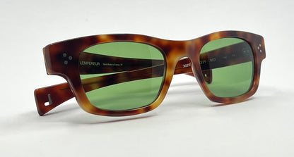Jean Lempereur 3022 Vintage Sunglasses w/New Solid Green Custom Lenses- France-51mm