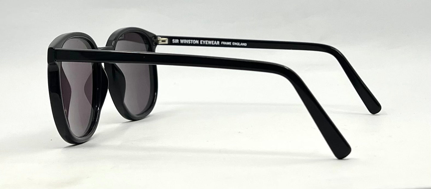 Anglo American Sir Winston MOD 150 BLK Sunglasses-New Solid Tinted Custom Lenses