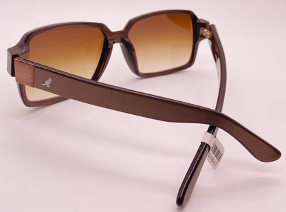Vintage Nos Kangol Kl500-3 Sunglasses With Brand New, Custom Berko’S Designs Gradient Brown Lenses - 56Mm