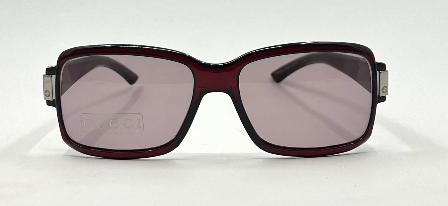 Gucci GG1485/S 8U5 Burgundy Red Y2K Vintage Sunglasses-Deadstock-Italy