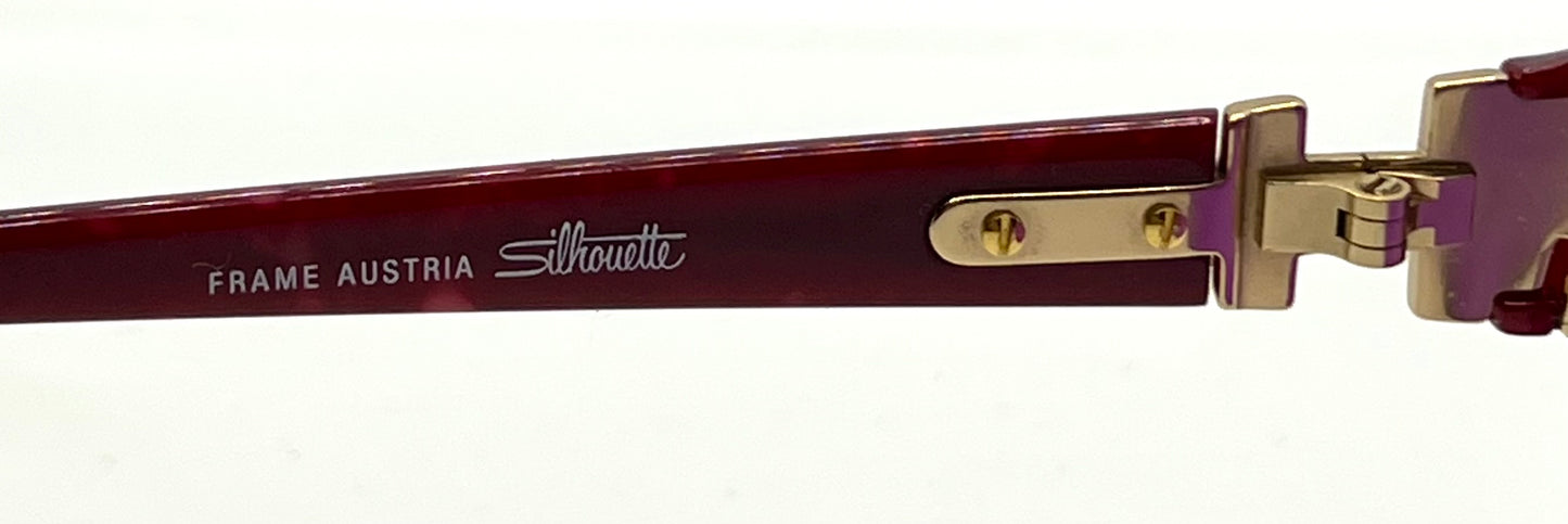 Silhouette M 6104 V 6055 Vintage Sunglasses W|New Solid Purple Custom Lenses-56Mm-Unworn|Nos-Austria