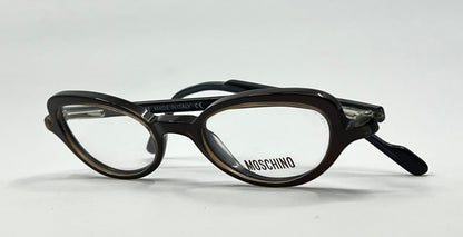 Moschino M3581-V 251 Brown Eyeglasses Y2K Vintage-Unworn-Italy 45mm