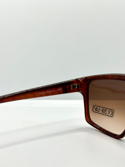 Vintage Harvé Benard 402 Sunglasses Italy K33 Cr39 Tortoise Shield 60Mm