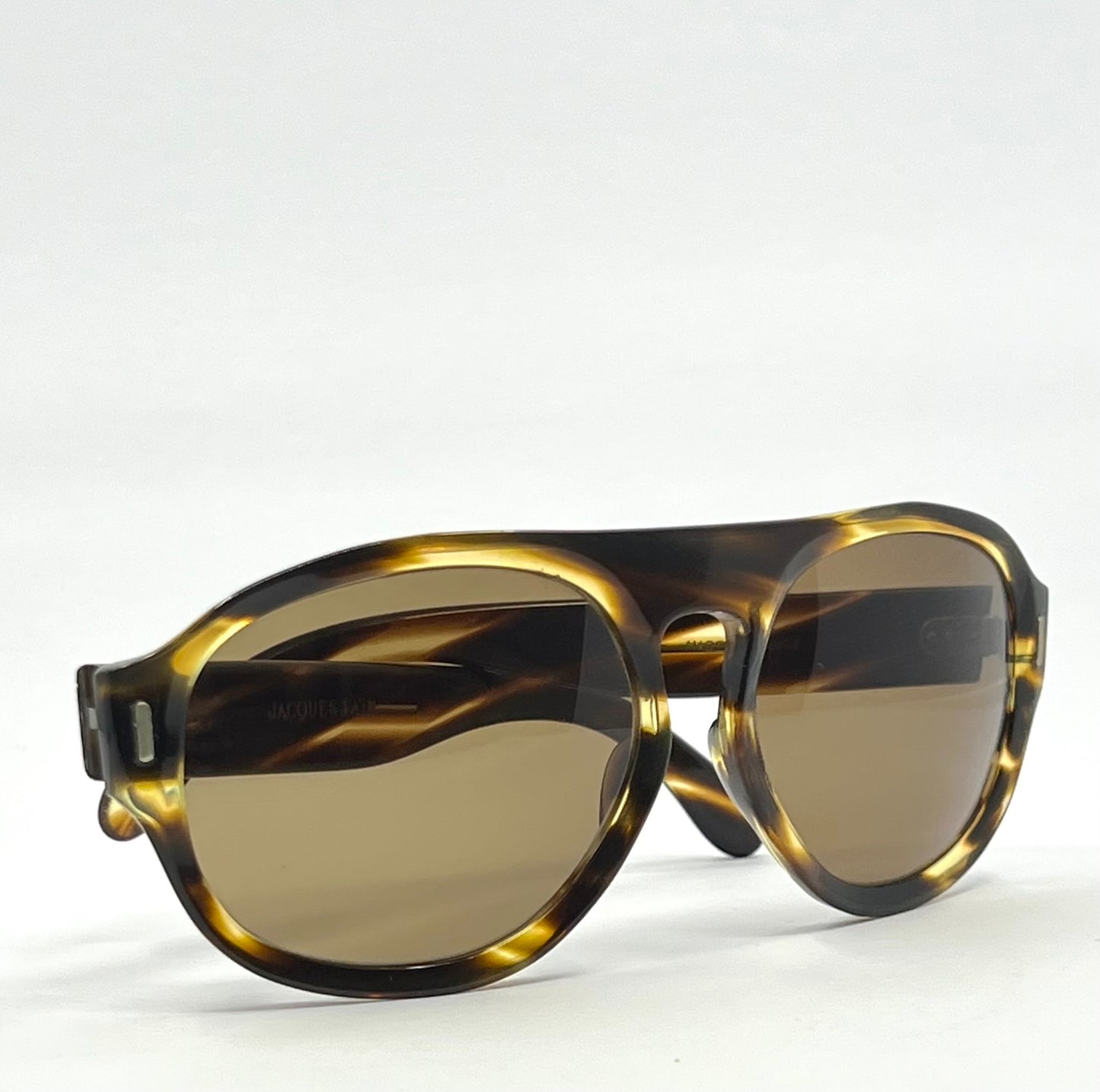 Jacques Fath Vintage Sunglasses Deadstock Made in France Tortoise Brown Unworn