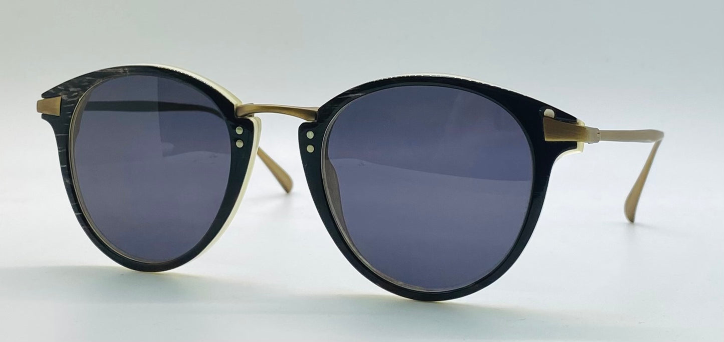Tom Davies Bespoke Sunglasses - Model 76259 – Silver 925 & Natural Buffalo Horn Collection - Custom Luxury Frames