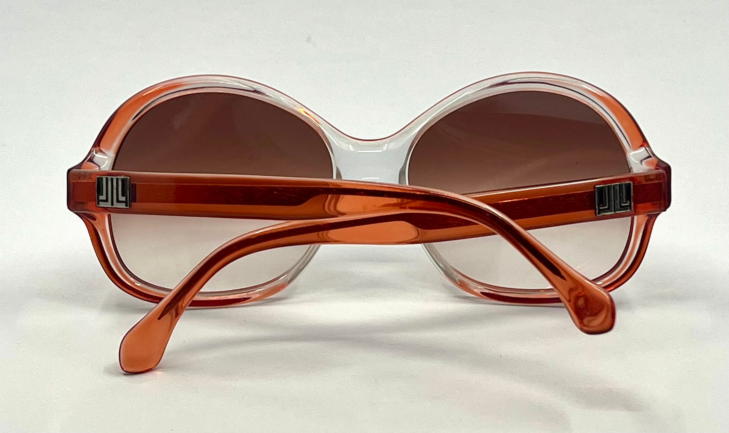 Lanvin OLB5 France-Oversized Round VINTAGE Sunglasses w/New Gradient Custom Lenses