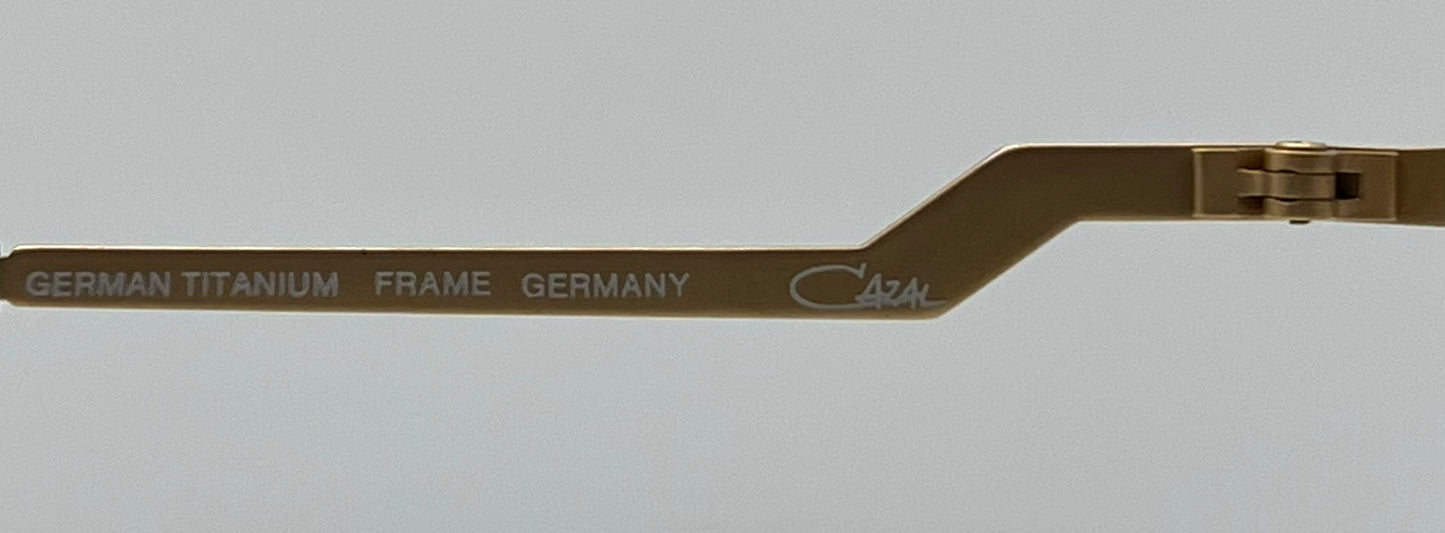 Cazal Mod 249 Col 413 Vintage Titanium Eyeglasses-Gold Leopard 57Mm-Unworn-Germany