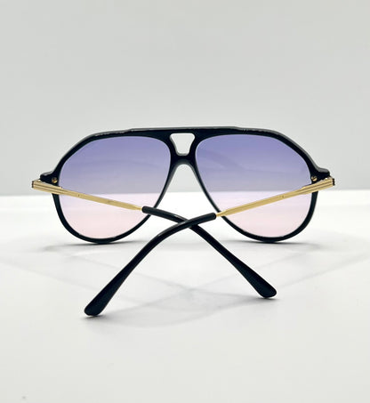 BLOOPTIC Vintage Sunglasses-Mod. Exclusive 57 w/ New, Custom Lavender/Pink Gradient Lenses-Deadstock