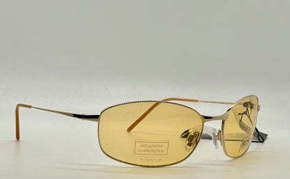 Hugo Boss Hb5774 Titanium Aviator Sunglasses Amber Lens Deadstock Japan