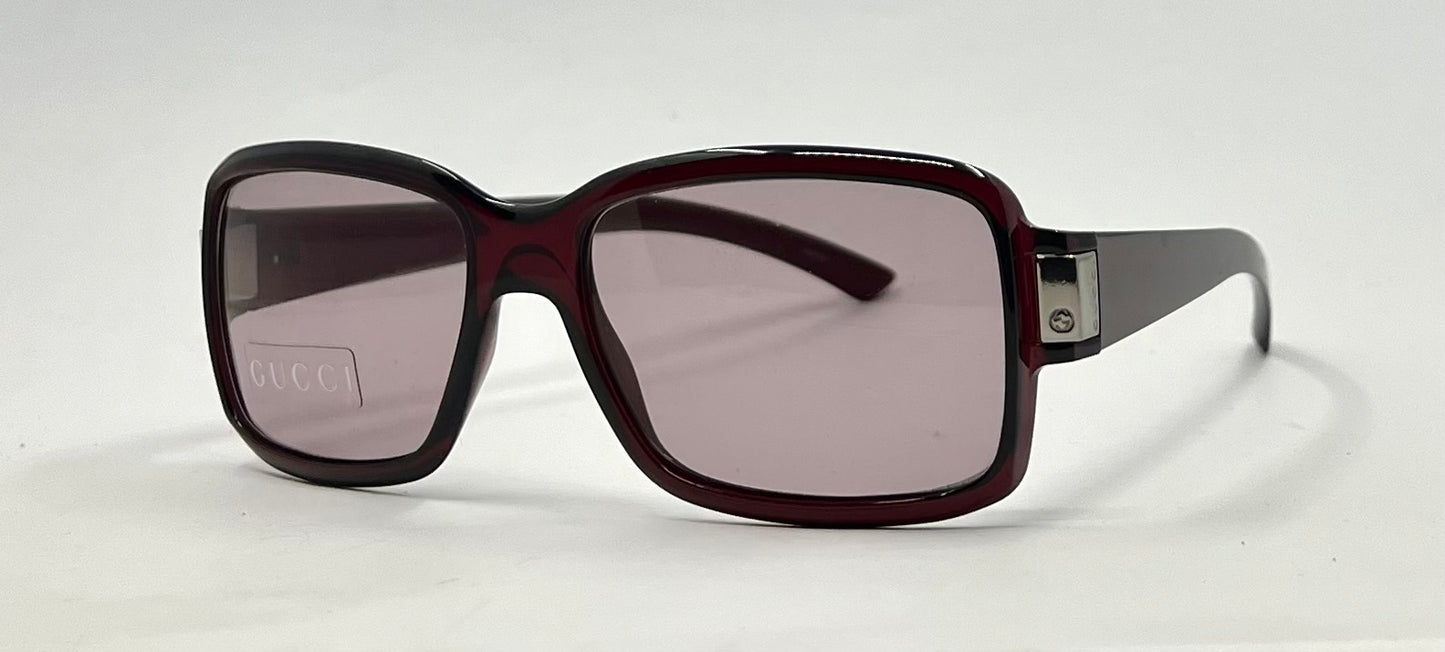 Gucci GG1485/S 8U5 Burgundy Red Y2K Vintage Sunglasses-Deadstock-Italy