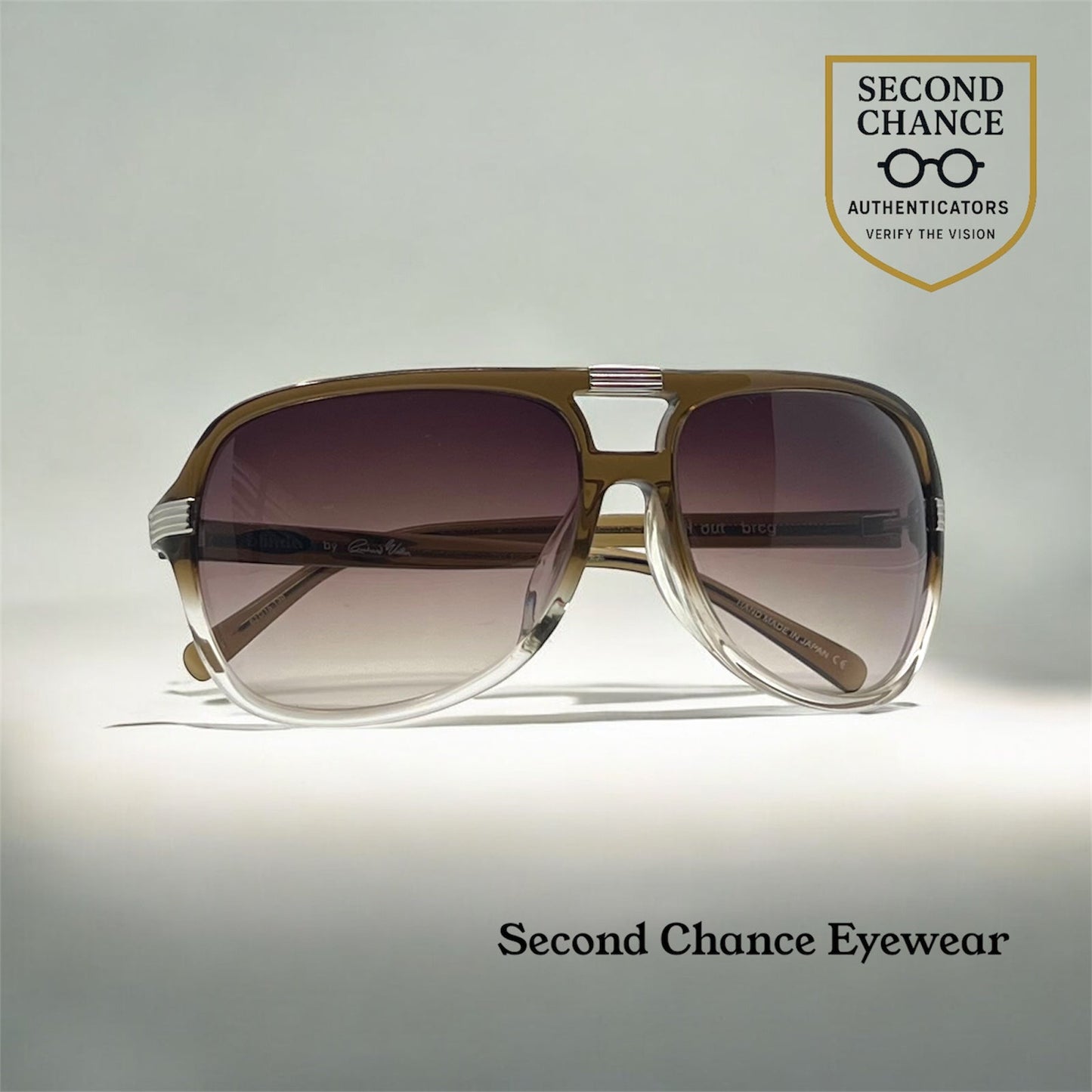 BLINDE by Richard Walker “SHELL OUT” BRCG Japan Oversized Aviator Sunglasses