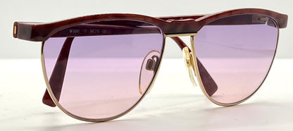 Silhouette V6055 6081 Vintage Sunglasses w|New Pink-Purple Custom Lenses-54mm-Austria