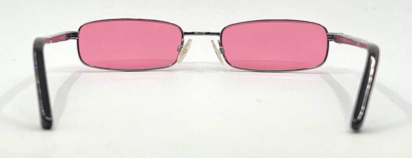 Giorgio Armani GA272-Y2K Vintage Sunglasses-New Solid Rose Pink Custom Lenses