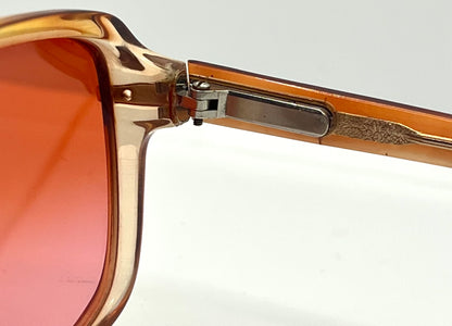 Vintage Deadstock Translucent Peach & Honey Sunglasses – Custom Solid Pink Berko’s Designs Lenses