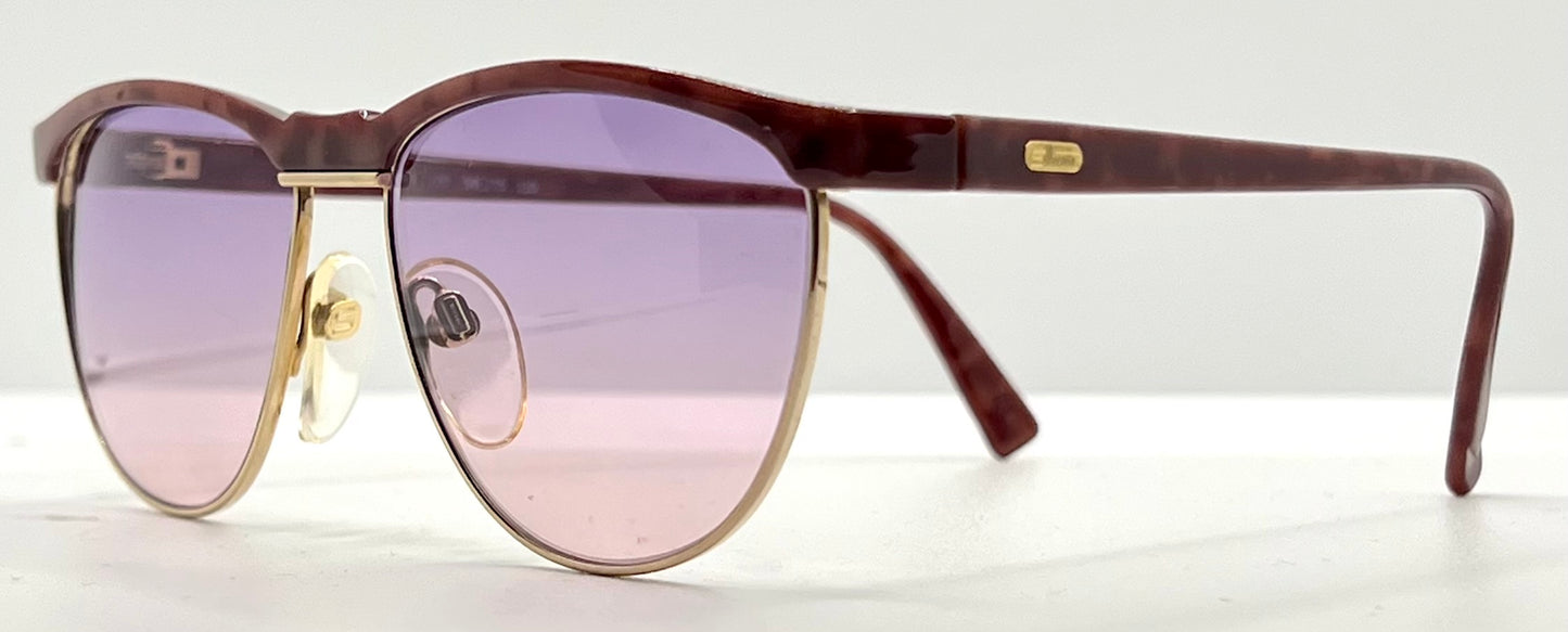 Silhouette V6055 6081 Vintage Sunglasses w|New Pink-Purple Custom Lenses-54mm-Austria