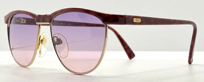 Silhouette V6055 6081 Vintage Sunglasses w|New Pink-Purple Custom Lenses-54mm-Austria