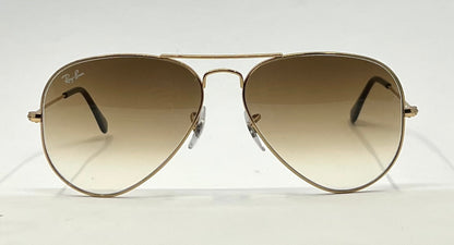 B&L Ray-Ban Large Metal Gold Aviator 58mm-w/New RB Gradient Lenses