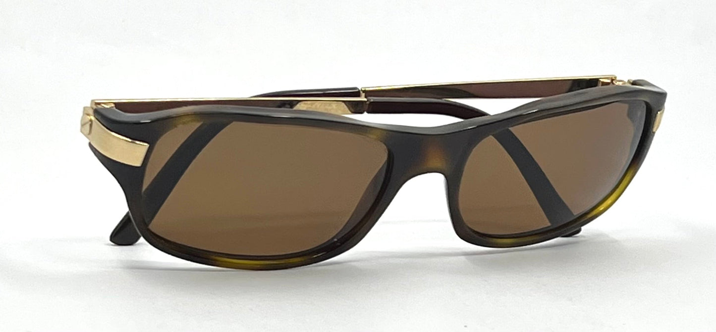 Cartier Paris Vintage France Tortoise Sunglasses NOS Box Zeiss Polarized Gold