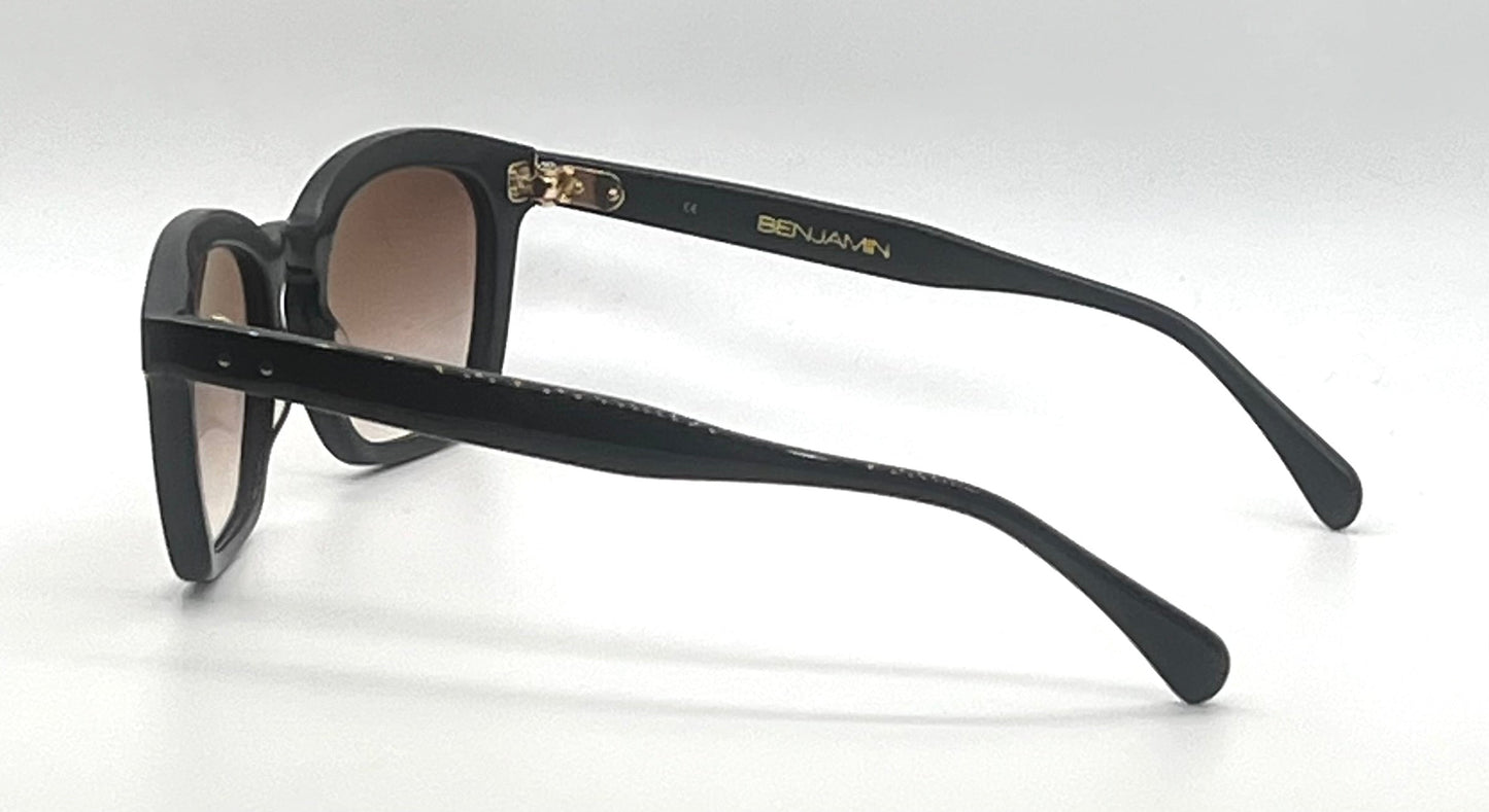 Benjamin “James” Matte Black Sunglasses | Made in Japan | Custom Gradient Lenses | Full Kit |