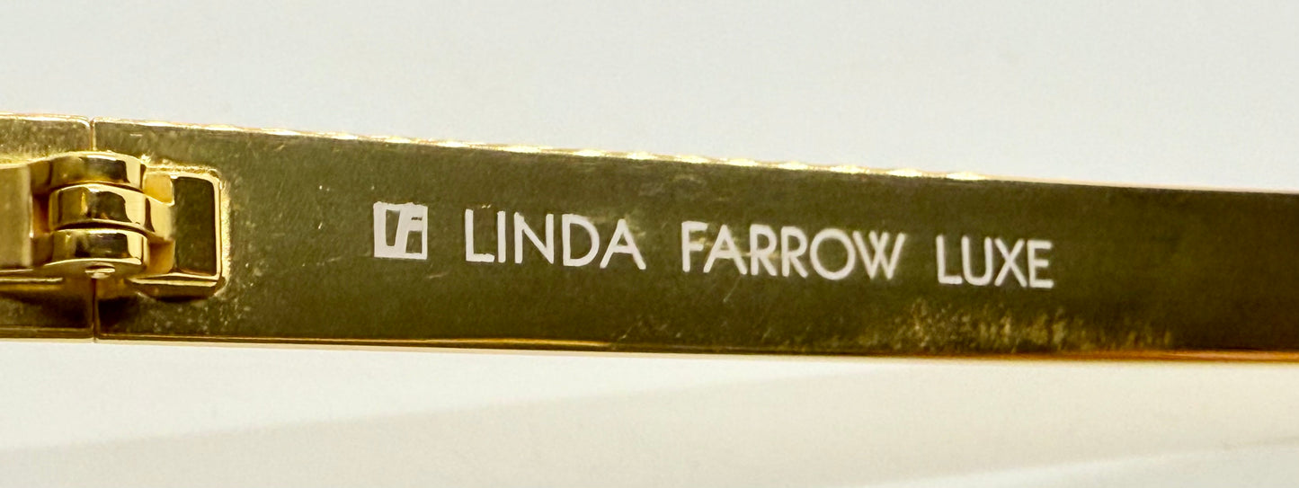 Linda Farrow Luxe Lfl|1|6 Grey Gold Oversized Sunglasses Japan Deadstock Kit