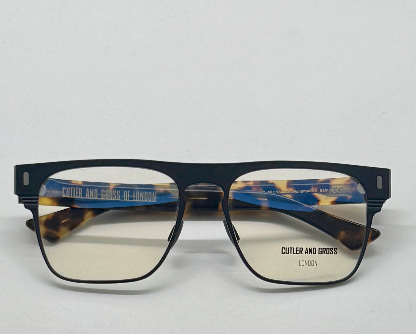 Cutler And Gross Cgop1366-03-Matte Black|Tortoise-56Mm-Handmade In Italy-Full Kit