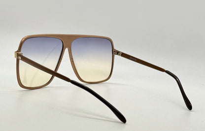 Omikron 103 Vintage Sunglasses-Bronze Aviator Frame w/New Gradient Tinted Custom Lenses