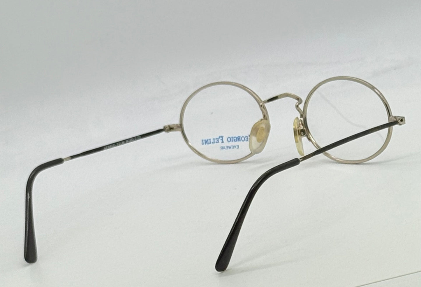 Giorgio Felini W1480 G|To Gold Oval Convertible Eyewear With Clip-On Vintage|Deadstock-Italy 49-20