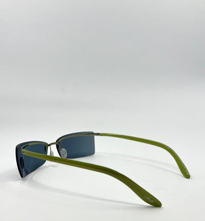 Silhouette 2131 Vintage Sunglasses- Y2K Deadstock Rimless w|Green Temples-Austria