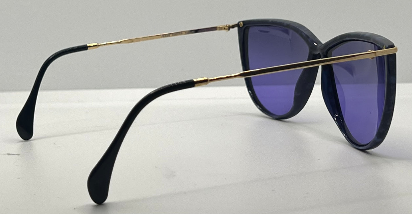 Silhouette M 1703 Spx Cat Eye Vintage Sunglasses W|New Solid Purple Custom Lenses-58Mm-Austria