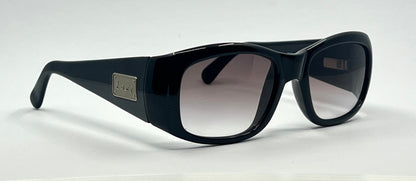 Lazi iTV 3 Vintage Sunglasses-Black Acetate w/ Silver Logo-Y2K Deadstock Italy