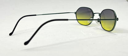 Safilo Team 7821 Vintage Green Metal Sunglasses-New Gradient Tinted Custom Lenses-Unworn-47mm