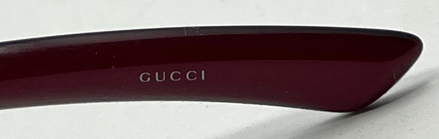 Gucci GG1485/S 8U5 Burgundy Red Y2K Vintage Sunglasses-Deadstock-Italy