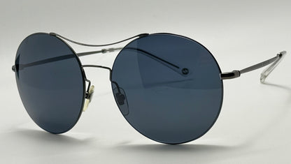 Gucci Gg 4252|S Kj14X Round Sunglasses-58Mm Matte Black-Blue Lens-Italy
