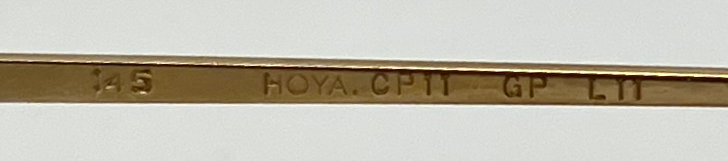 Hoya CP11 Vintage Gold Aviator Sunglasses-New Aqua Gradient Custom Lenses-Japan