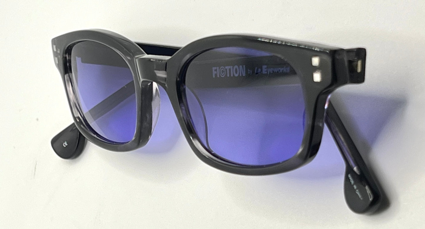 Fiction By L.A. Eyeworks Tom 033 Sunglasses-W| New, Solid Midnight Violet Custom Lenses