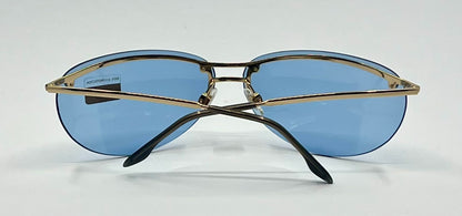 Web 3004 Y2K Vintage Sunglasses-Italy Deadstock-Blue Lenses/Semi-Rimless 68mm