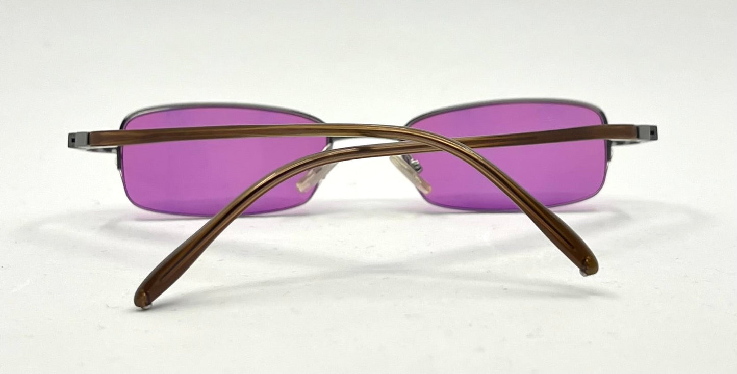 Chloé CL1105 Y2K Vintage Sunglasses w/New Solid Purple Custom Lenses-France