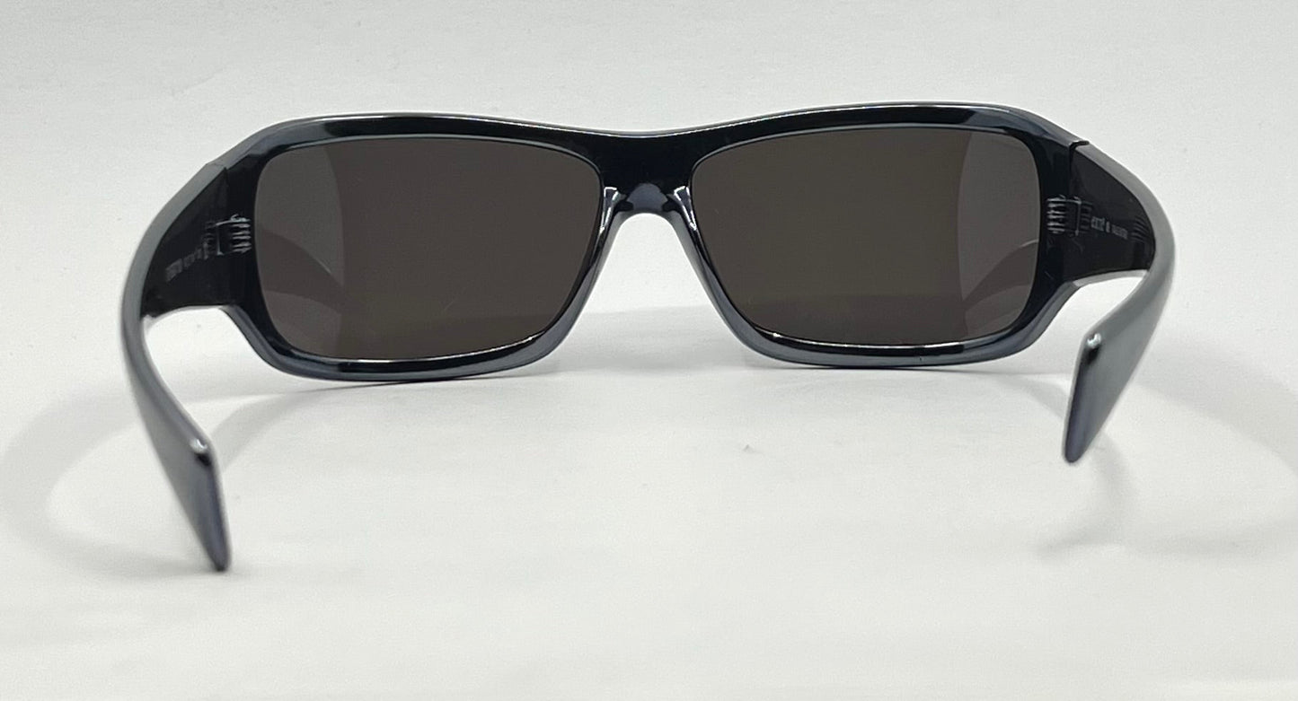 EXTE EX58710-Y2K Vintage Oversized Black Sunglasses 61mm-Italy