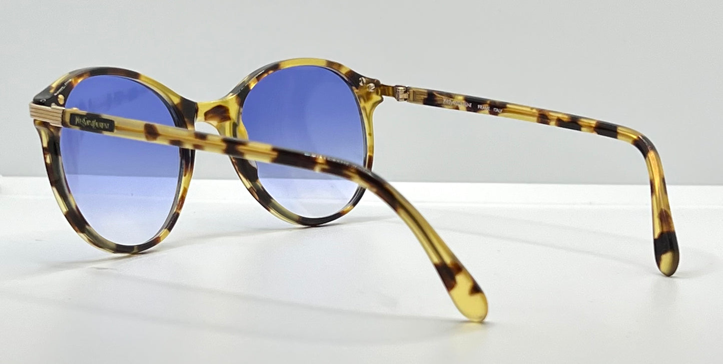 Yves Saint Laurent 5023 Y822 Sunglasses w|New, Custom Blue Gradient Lenses-Vintage Deadstock