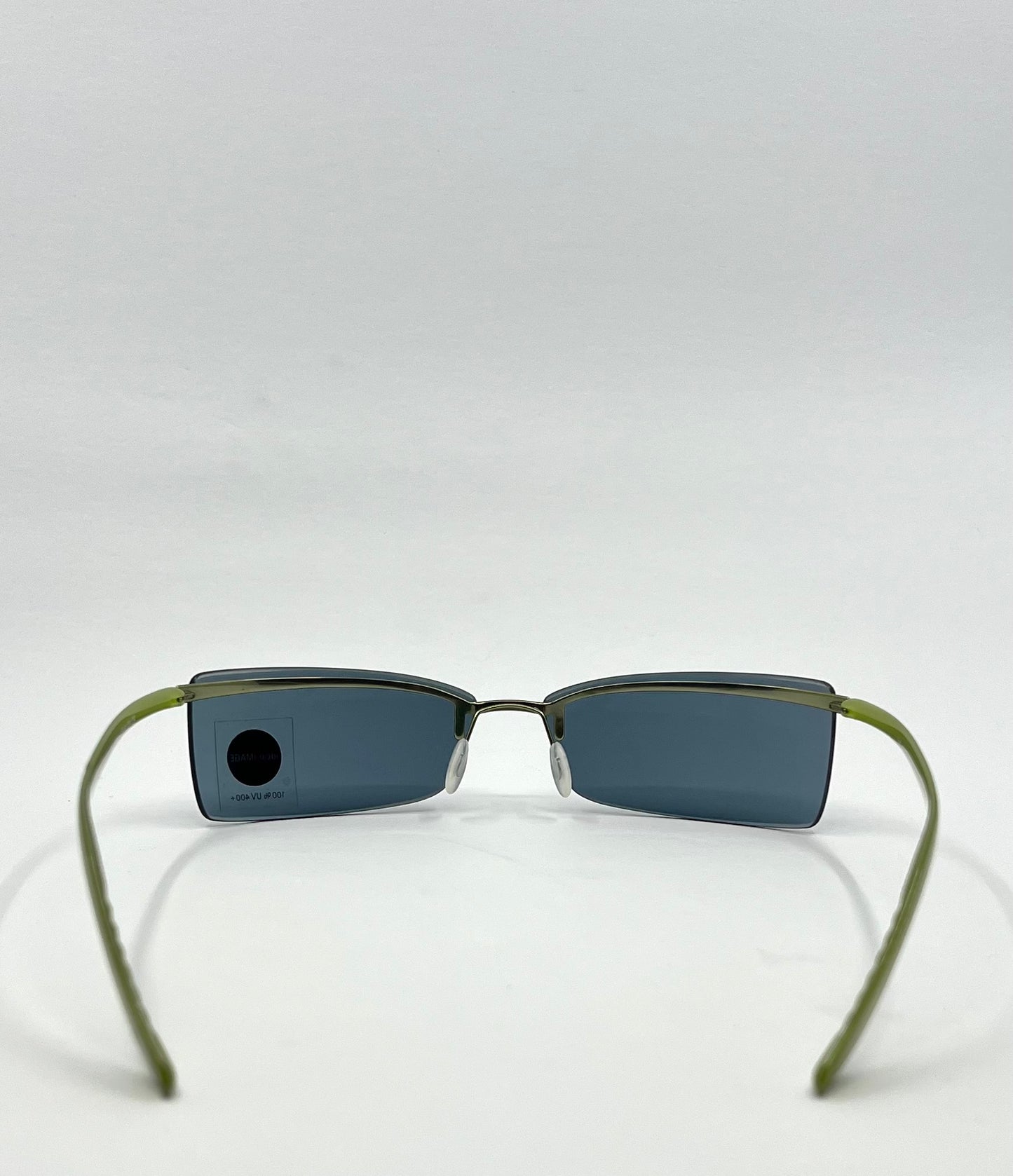 Silhouette 2131 Vintage Sunglasses- Y2K Deadstock Rimless w|Green Temples-Austria