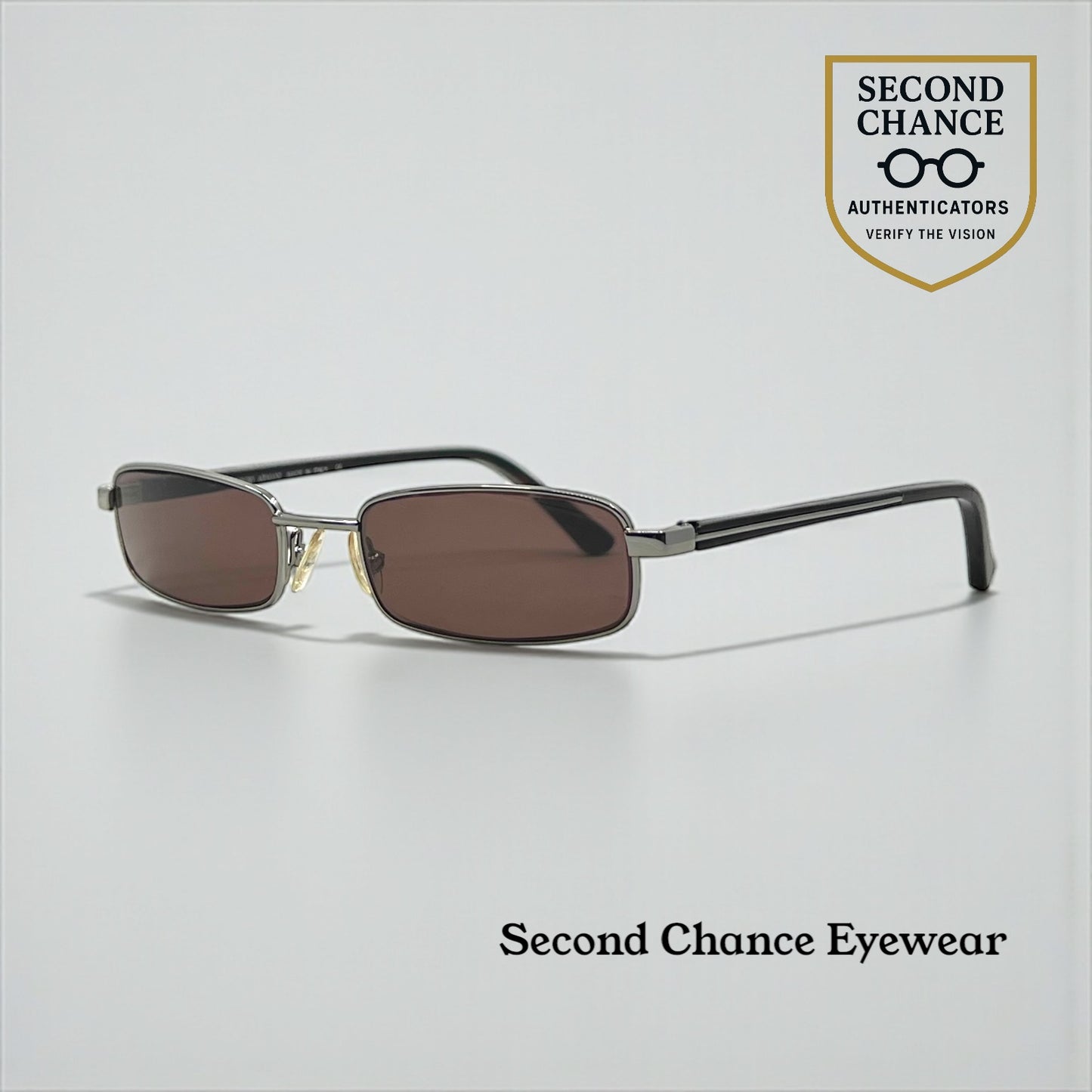 Giorgio Armani GA272-Y2K Vintage Sunglasses-New Solid Brown Custom Lenses