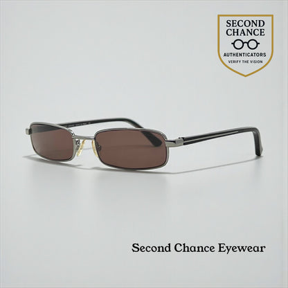 Giorgio Armani GA272-Y2K Vintage Sunglasses-New Solid Brown Custom Lenses