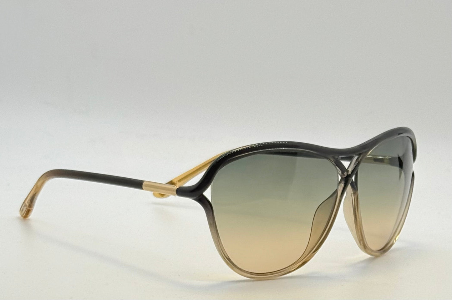 Tom Ford Tabitha Tf183 20B Green Aviator Sunglasses-Greenhoney Gradient Lenses-Full Kit