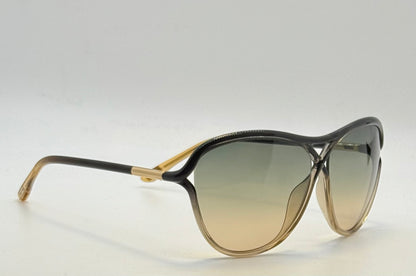Tom Ford Tabitha Tf183 20B Green Aviator Sunglasses-Greenhoney Gradient Lenses-Full Kit